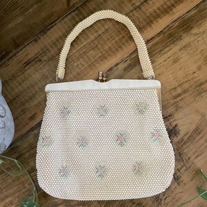 Vintage Beaded Floral Handbag – Made in Hong Kong